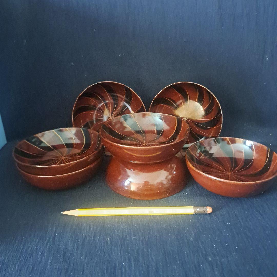 「グッド デザイン！木のお皿(直径11cm. 高さ3cm)」 木製漆器7客セット