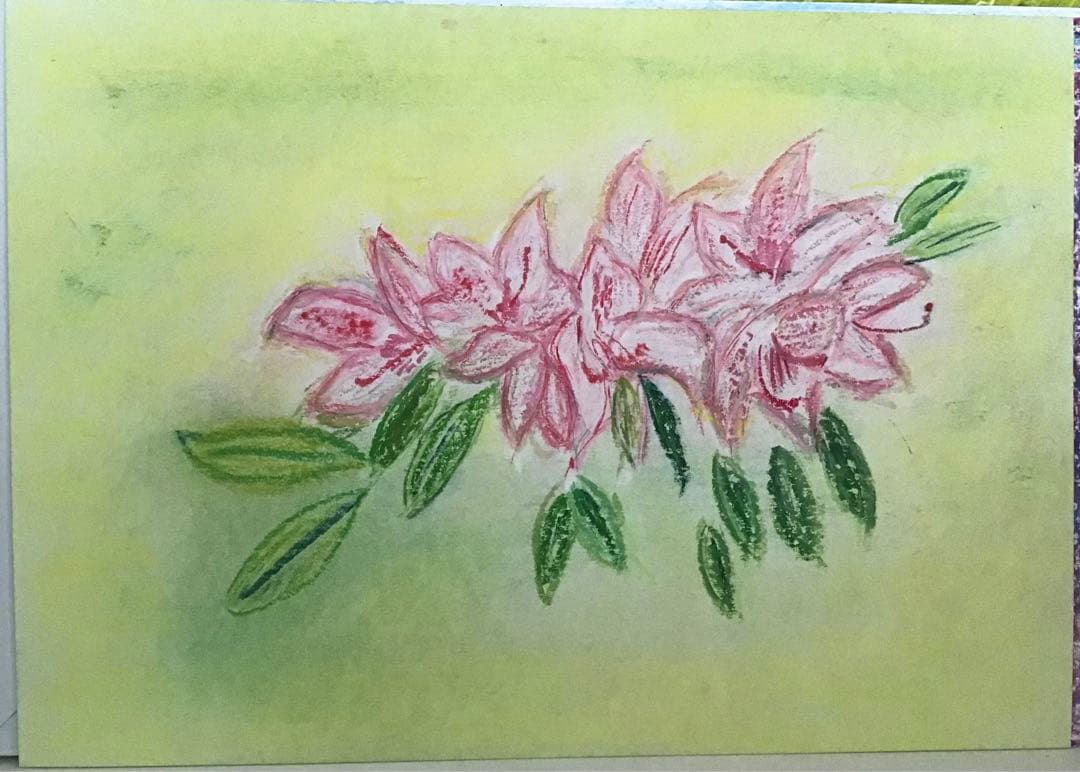 オイルパステル画　B５サイズです。