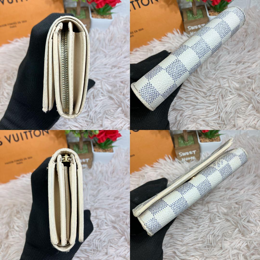 ルイヴィトン 現行 ダミエ アズール ポルトフォイユ トレゾール コンパクト