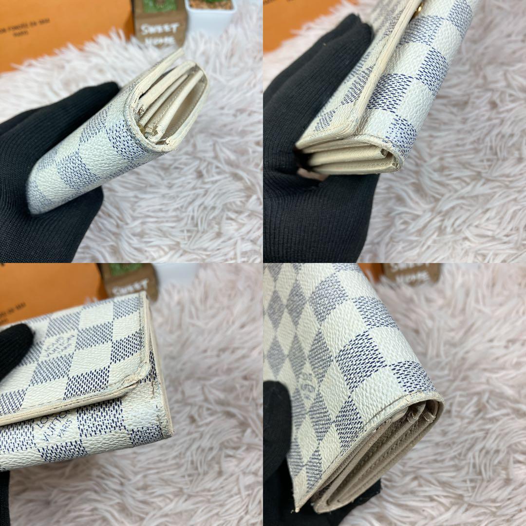 ルイヴィトン 現行 ダミエ アズール ポルトフォイユ トレゾール コンパクト