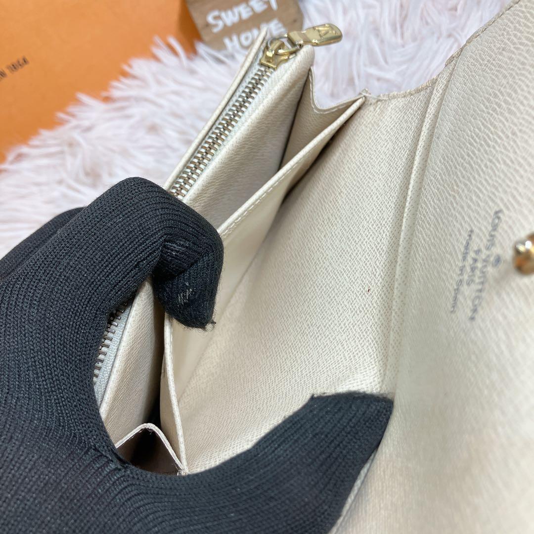 ルイヴィトン 現行 ダミエ アズール ポルトフォイユ トレゾール コンパクト