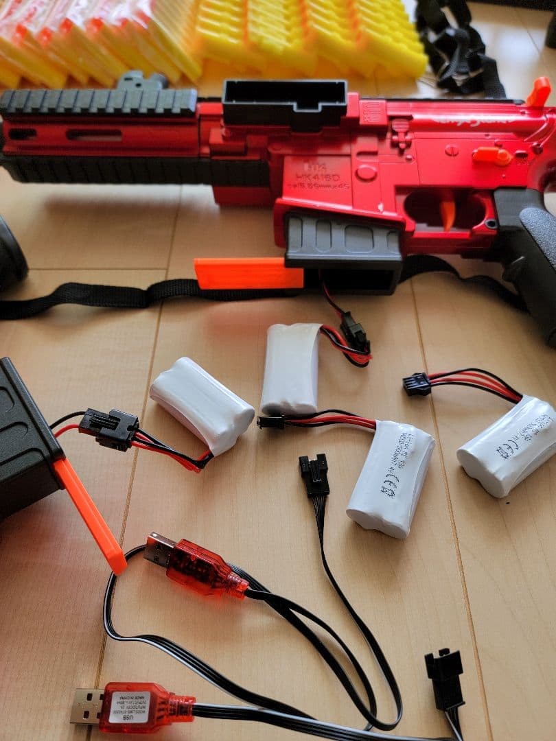 今週限定価格　大量スポンジ弾　充電式アサルトライフル　2個セット