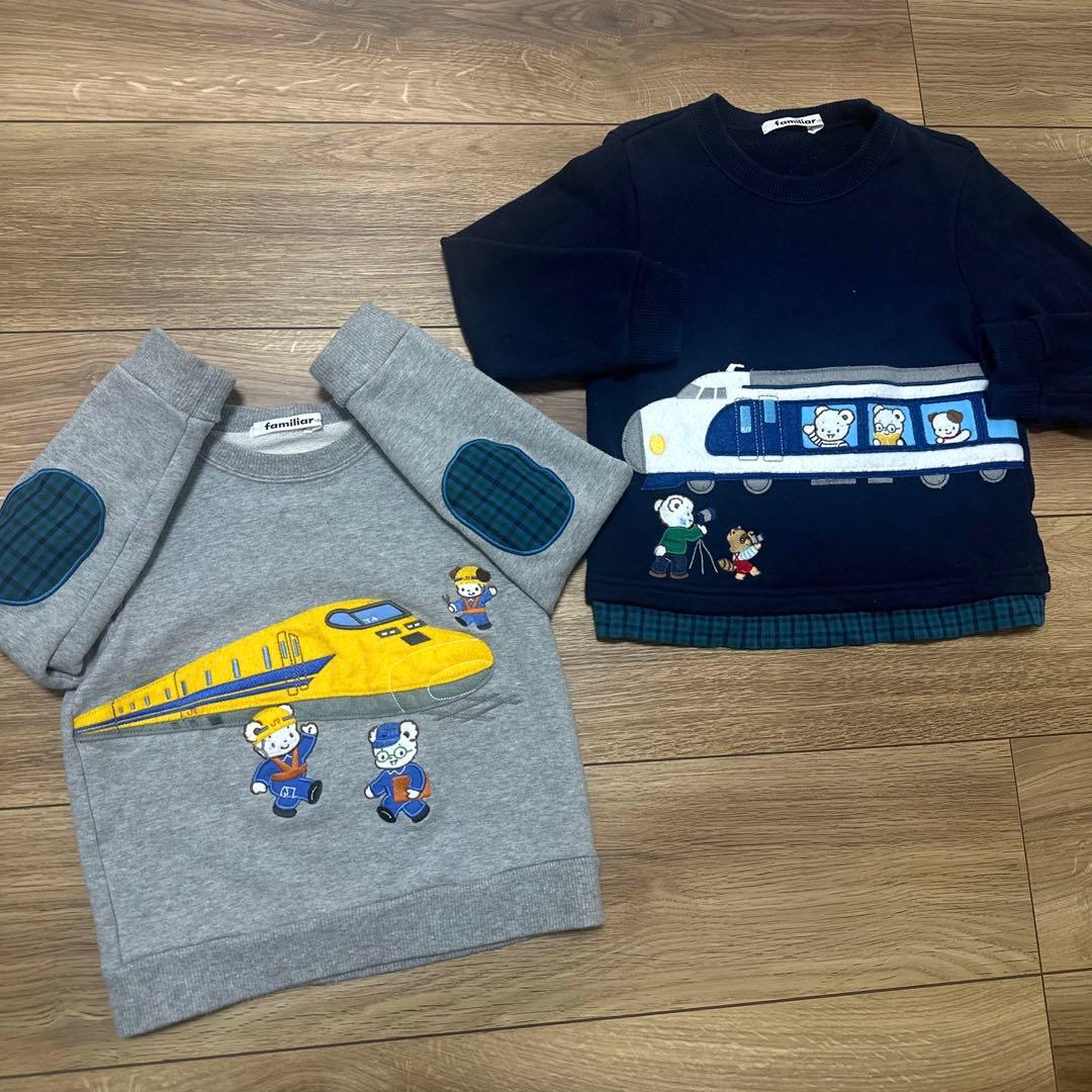 familiar 電車　トレーナー100cm 2枚セット