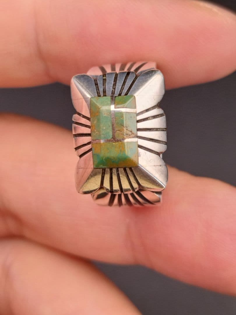 インディアンジュエリー◎リング指輪◎C.Benally◎ベナリー◎ターコイズ