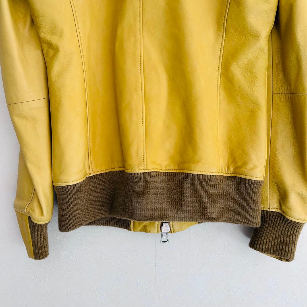 【美品】AKM エイケイエム レザージャケット シングル 羊革 ライダース