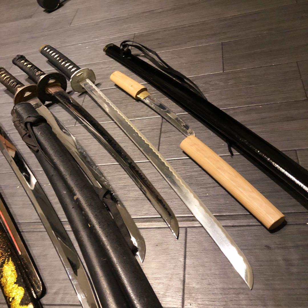 模造刀　大小7本セット　太刀　脇差　骨董品　模擬刀まとめ　鞘なし品あり　刀身