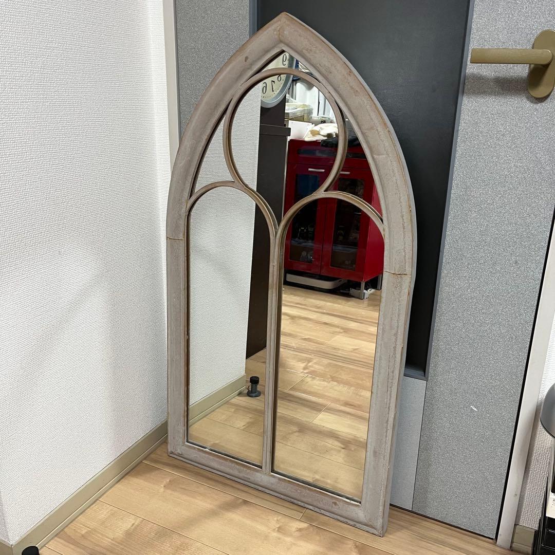 イタリアン　ウォールミラー　ヴィンテージミラー　アンティーク　壁掛け　立て掛け