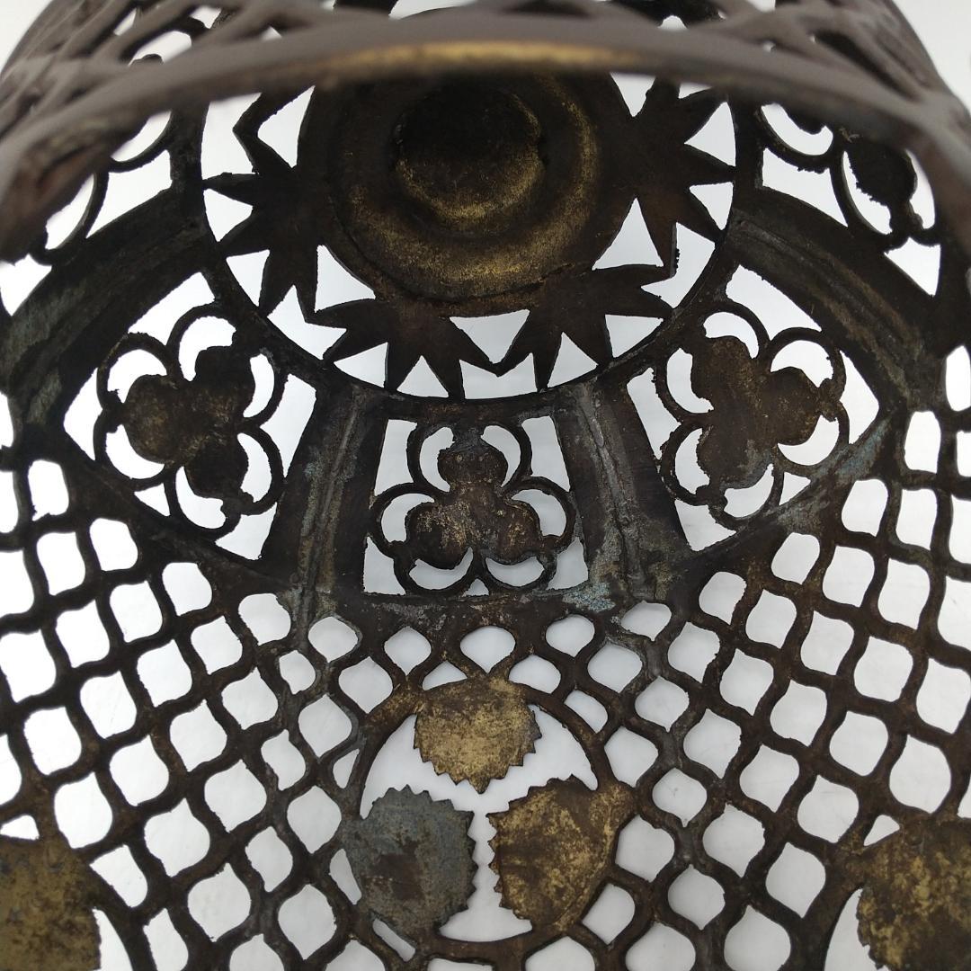 吊り灯籠 吊灯籠 灯篭 置き灯篭 葵紋 高岡銅器 高さ40cm アンティーク調