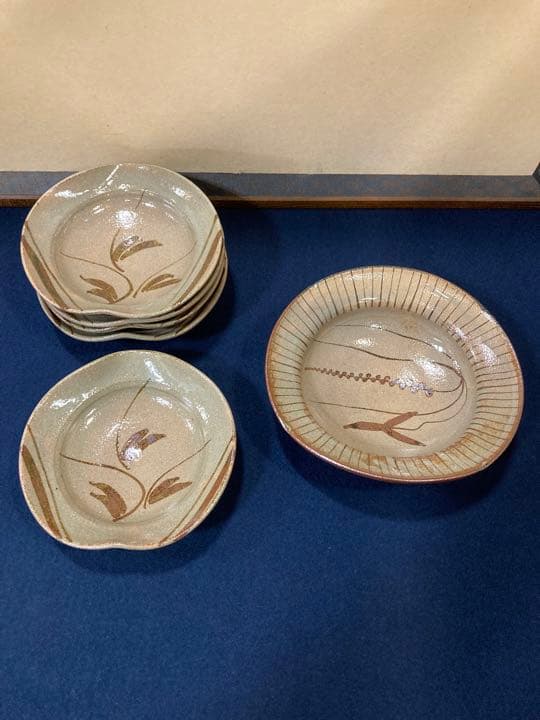 中里嘉孝　絵唐津向付、絵唐津鉢セット