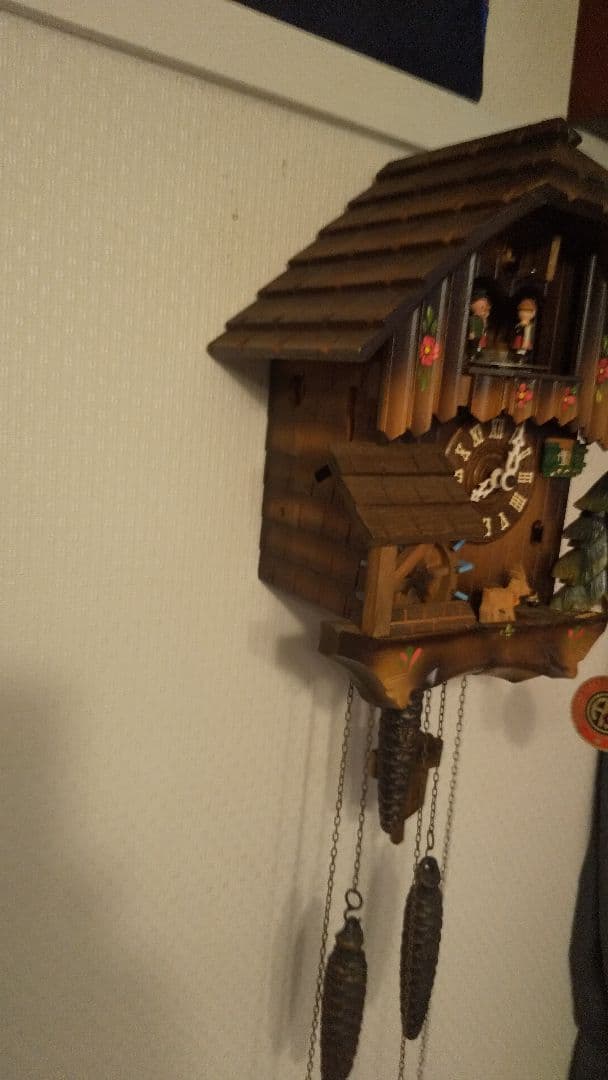 オルゴール 鳩時計 スイス時計 カッコー時計 からくり 水車 木製