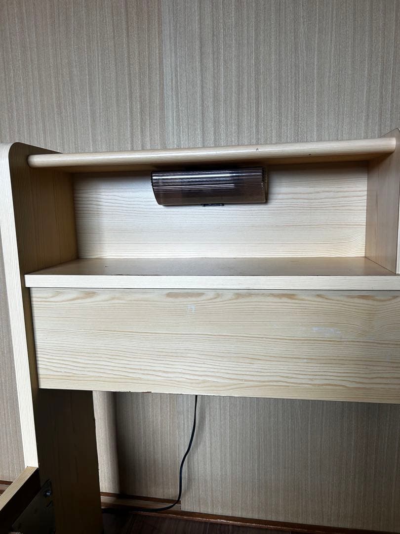 木製シングルベッドフレーム 引き出し付き