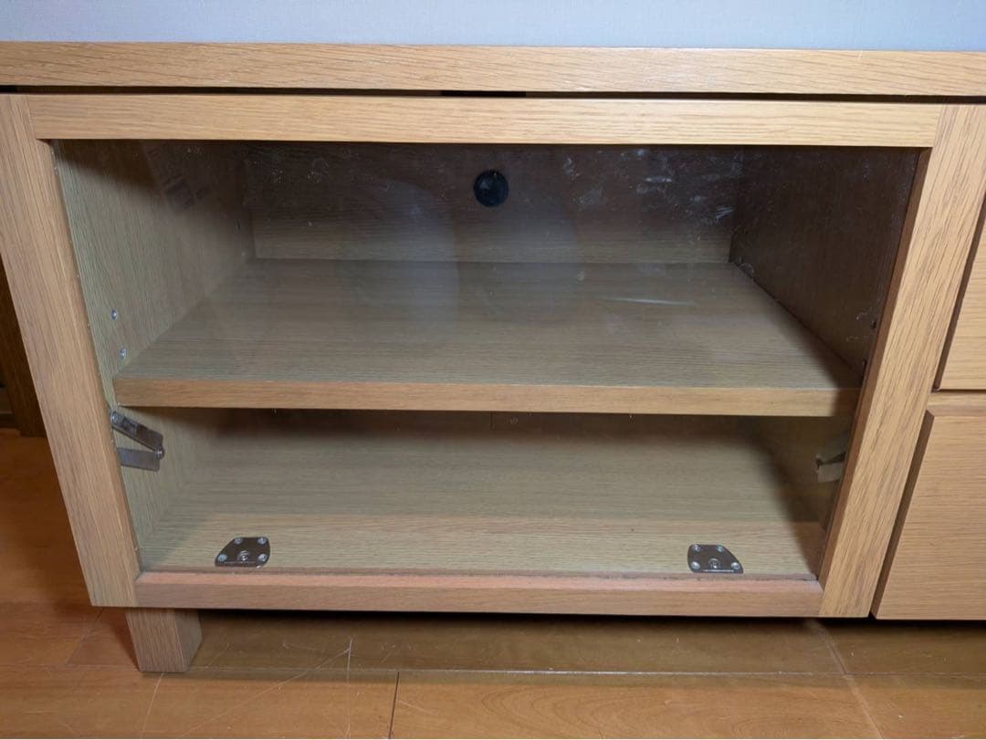 ■送料込■無印良品 木製テレビボード オーク材 収納棚 TV台木製家具 廃盤