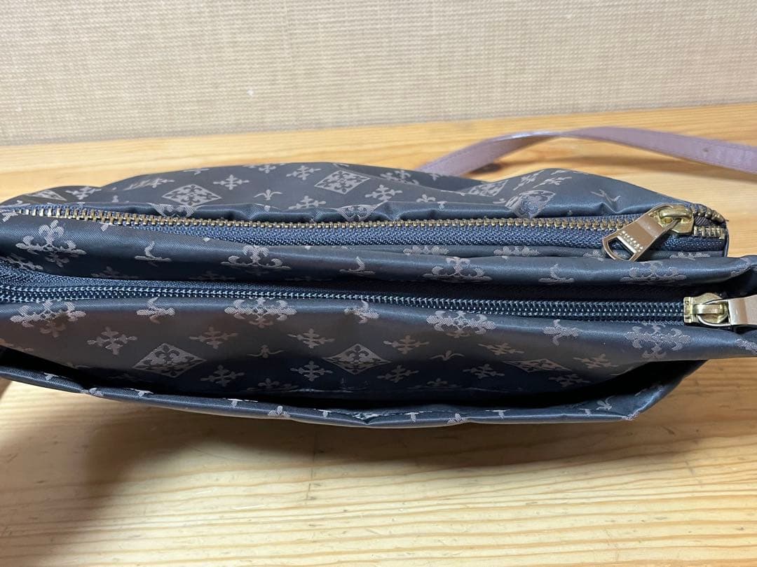 a340/極美品★russet グレー/ピンク ショルダーバッグ