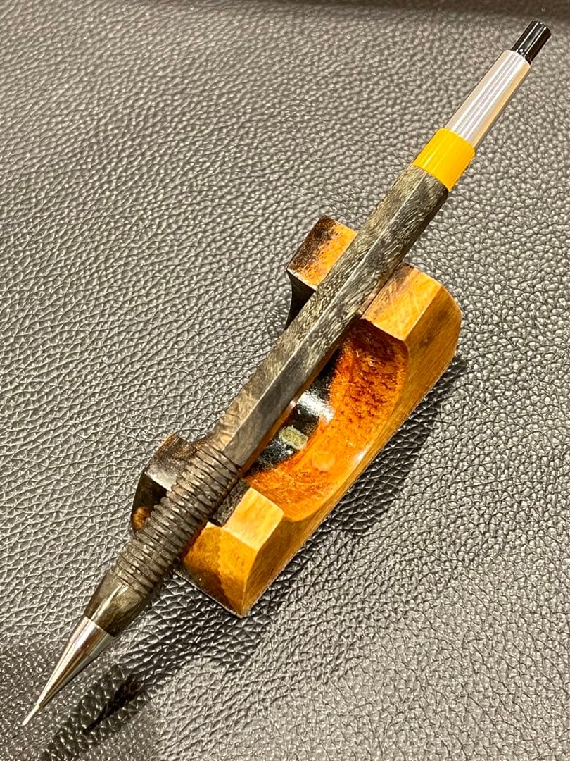 よしえ　スタビメイプル瘤木軸のみ+6角軸+スリット加工