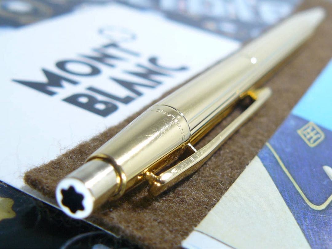 モンブラン　ペンシル★金運を呼ぶ黄金色！総金張り稀少なノブレスNo1547鉛筆