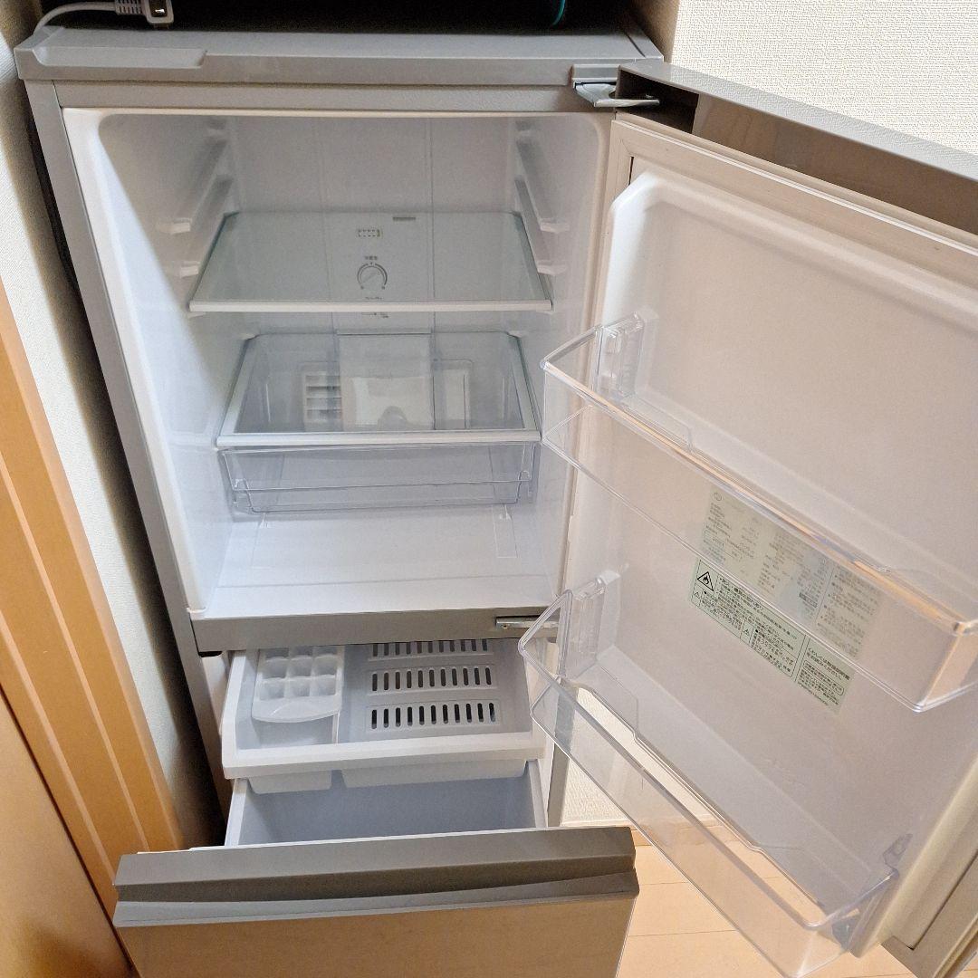 AQUA 2ドア冷蔵庫 シルバー 126L　2021年製