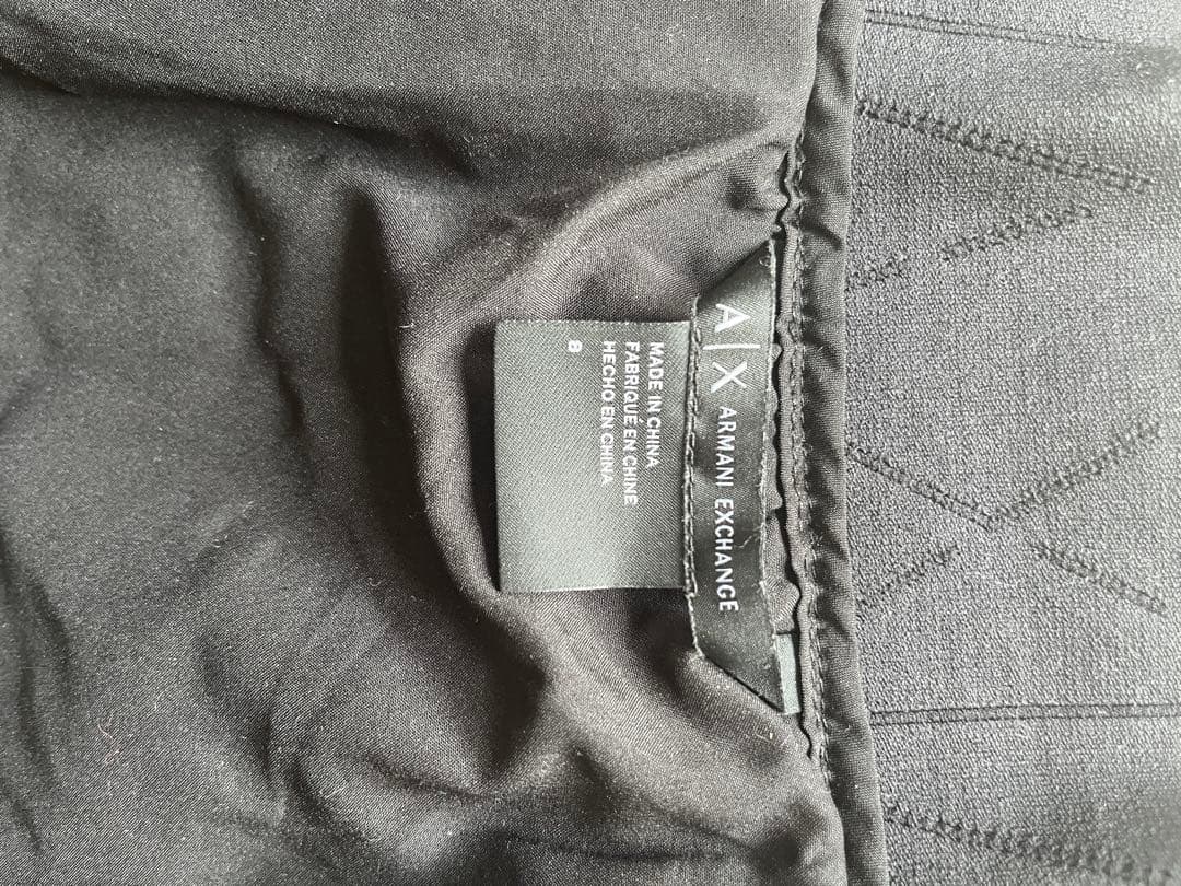 アルマーニエクスチェンジ黒 キルティングフレアスカート　ウエストゴム