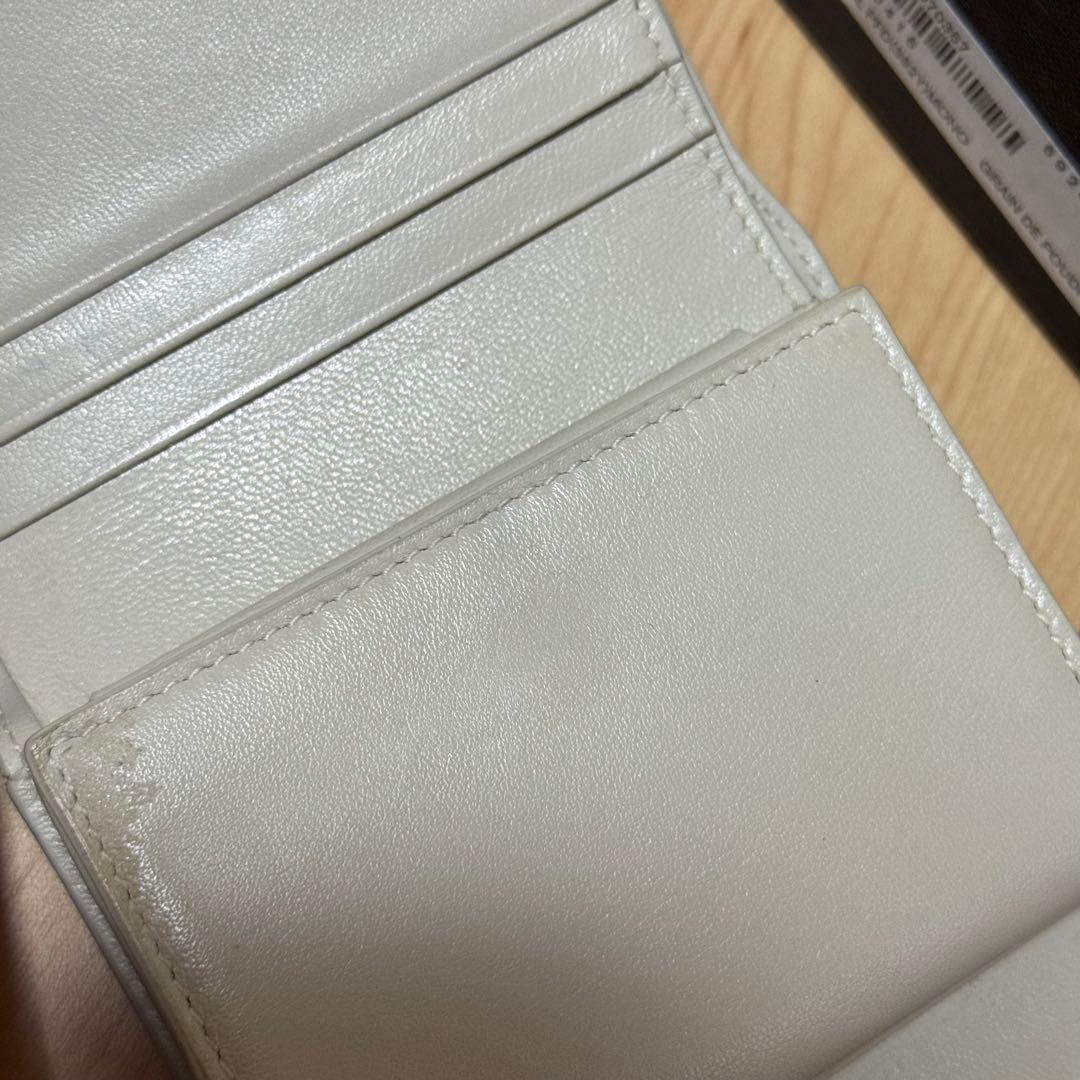 SAINT LAURENT 二つ折り財布 ホワイト