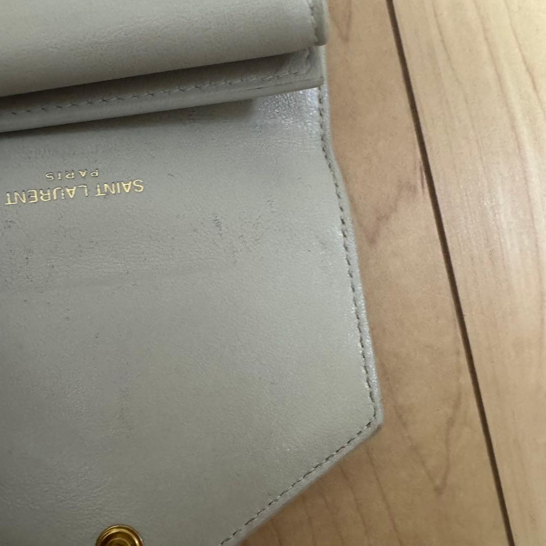 SAINT LAURENT 二つ折り財布 ホワイト
