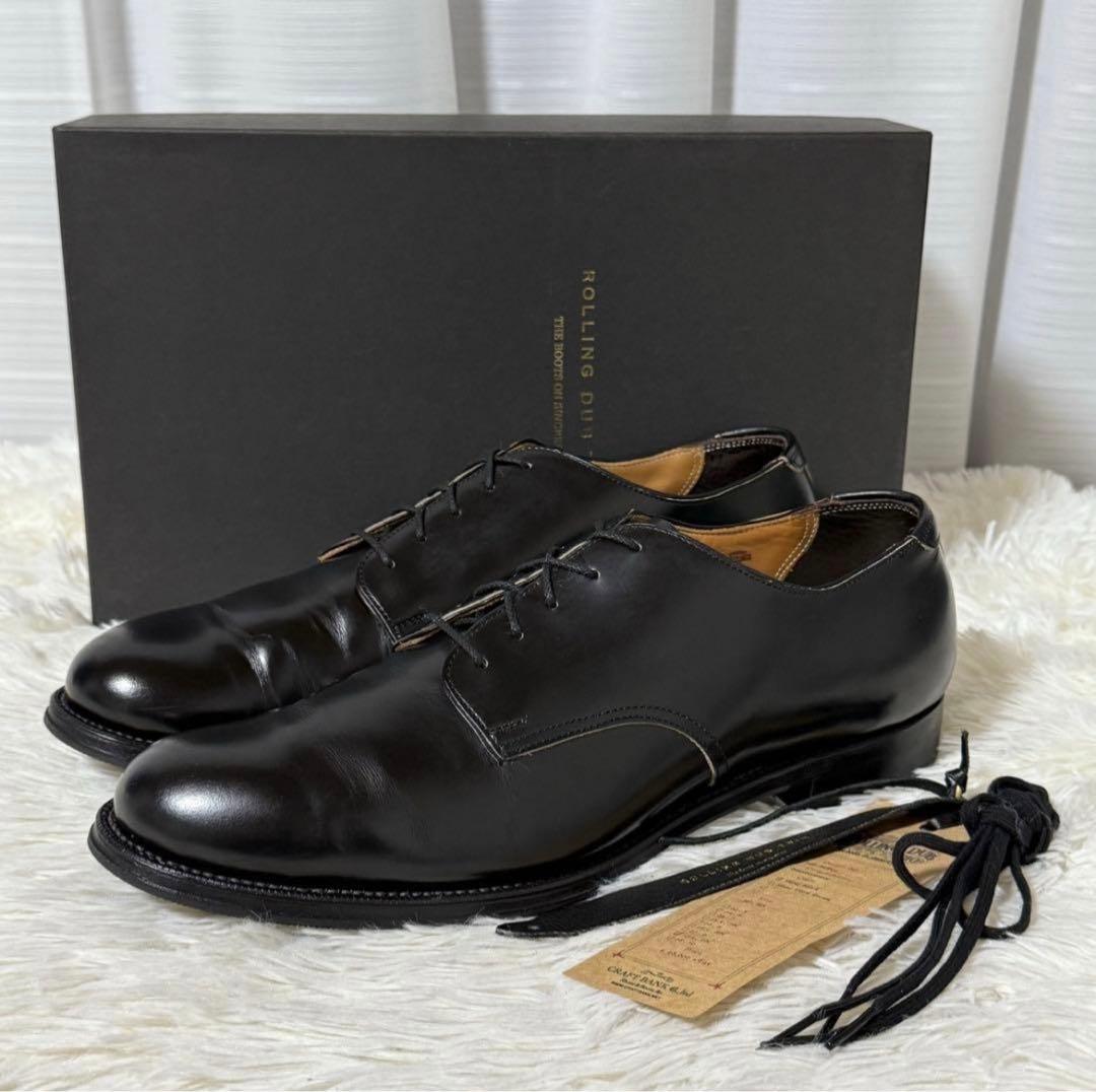 ローリングダブトリオ　マスターピース　ブラック　プレーントゥ サービスシューズ