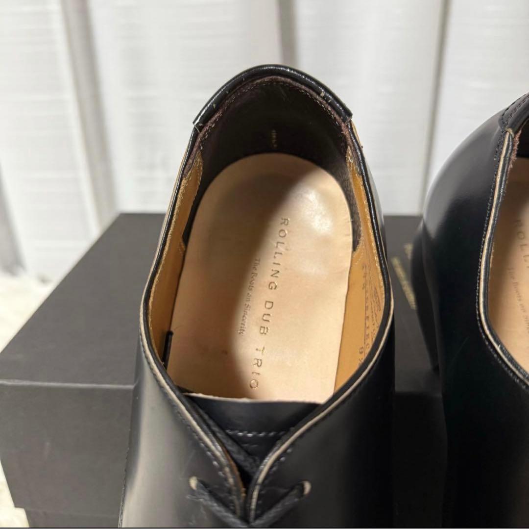 ローリングダブトリオ　マスターピース　ブラック　プレーントゥ サービスシューズ