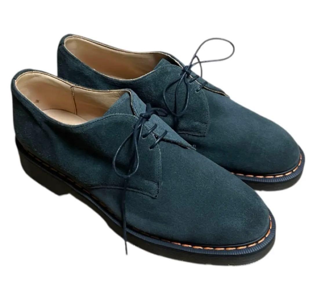 イギリス製 別注品 SOLOVAIR 3ホール レザーシューズ UK9 グリーン