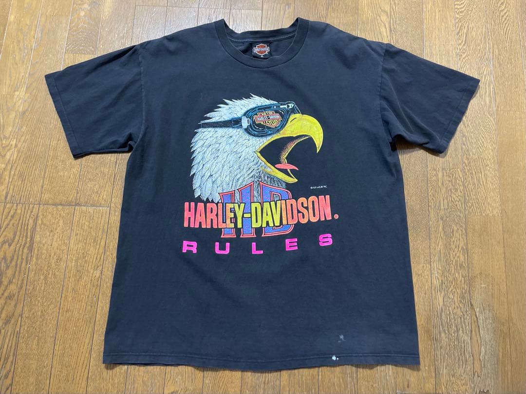 HARLEY-DAVIDSON ゴーグルイーグルデザイン Tシャツ