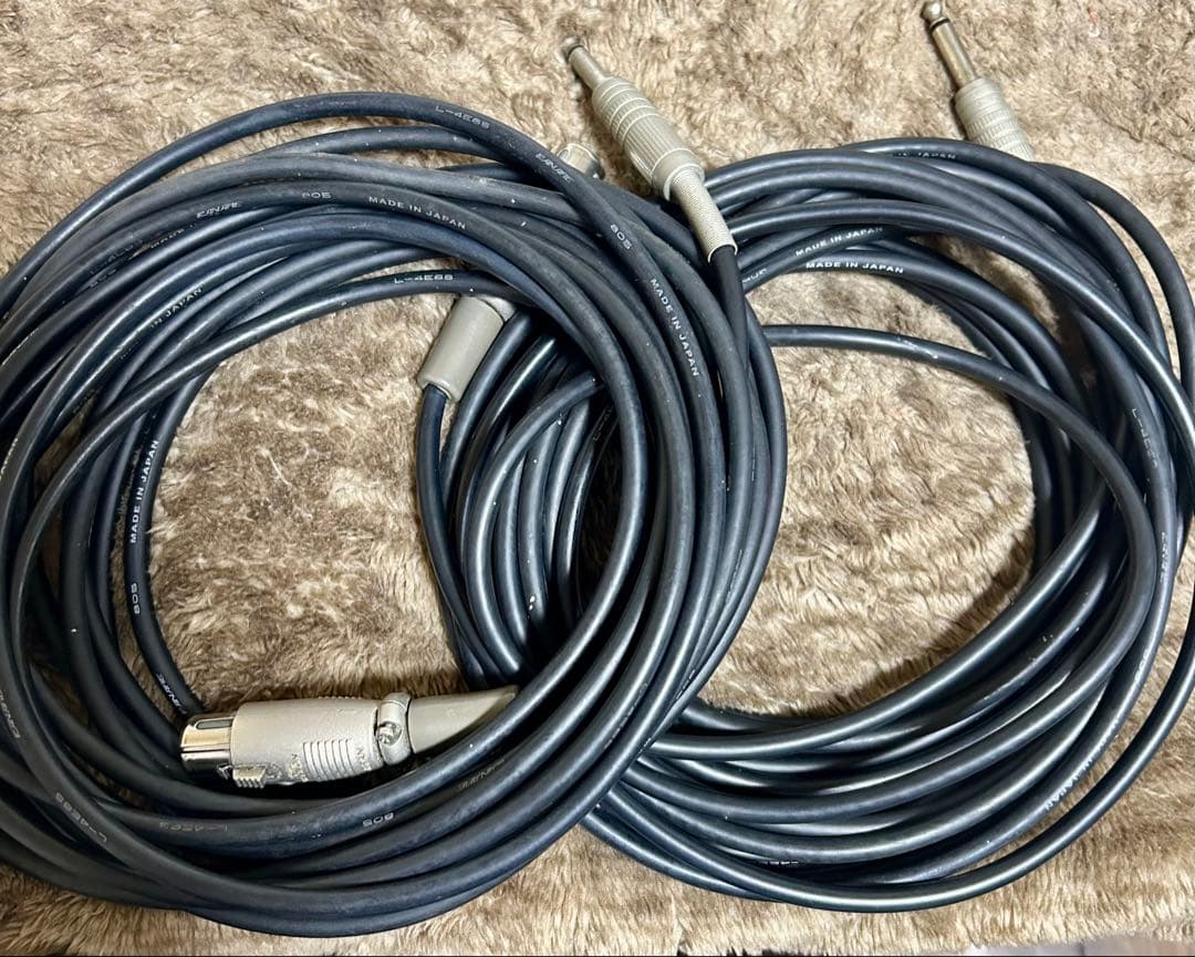 中古SHURE SM58 ダイナミックマイク 2本セット7mケーブル2本込み