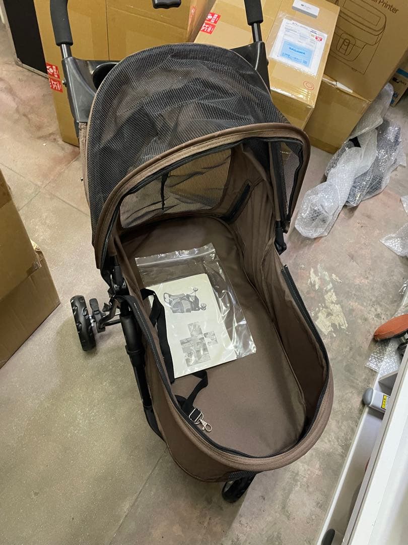 ペットカート　タンスのゲン　ブラウン