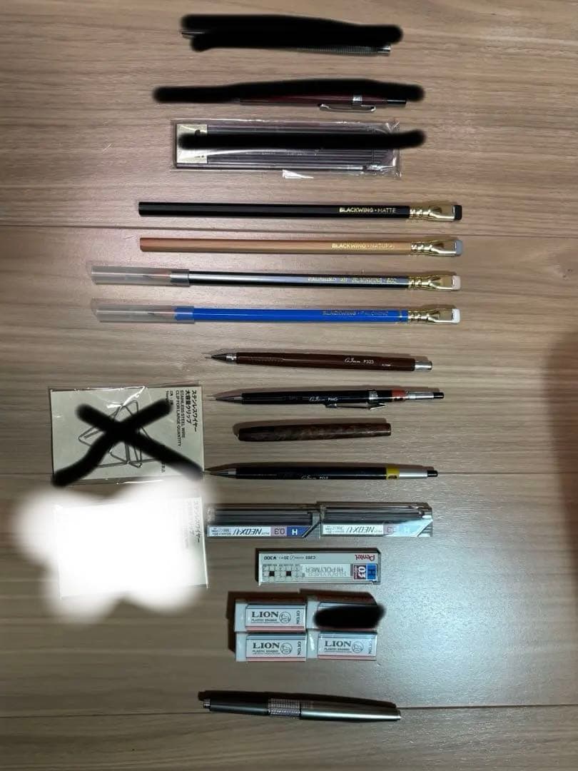 廃盤シャーペン　芯　消しゴム　クリップ　pmg