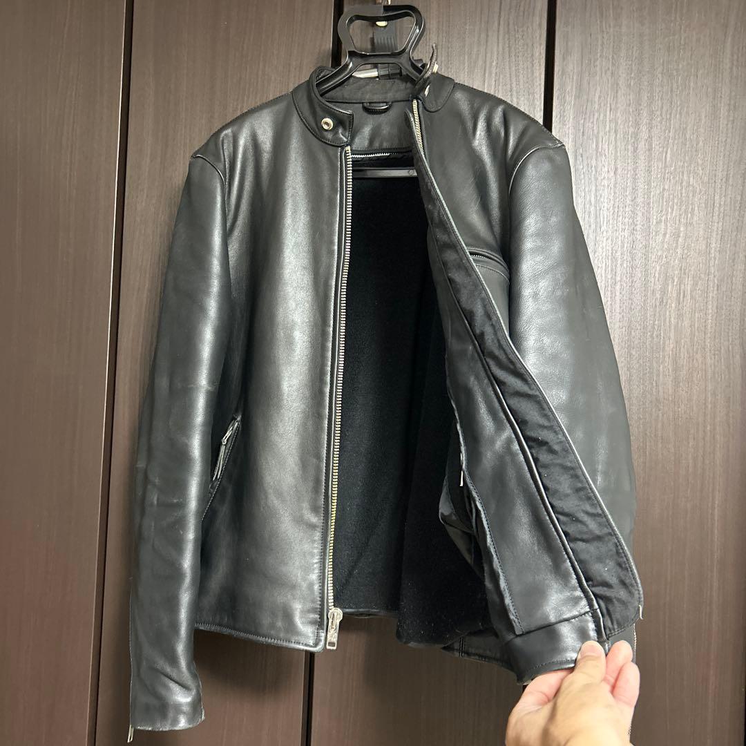 アウトロー OUTLAW レザージャケット ライダース 本革　44