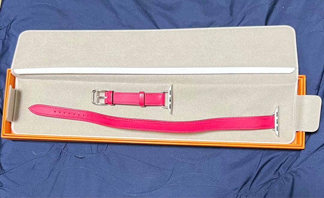 エルメス純正品Apple Watch 40mm生産終了ローズメキシコ二重巻ベルト