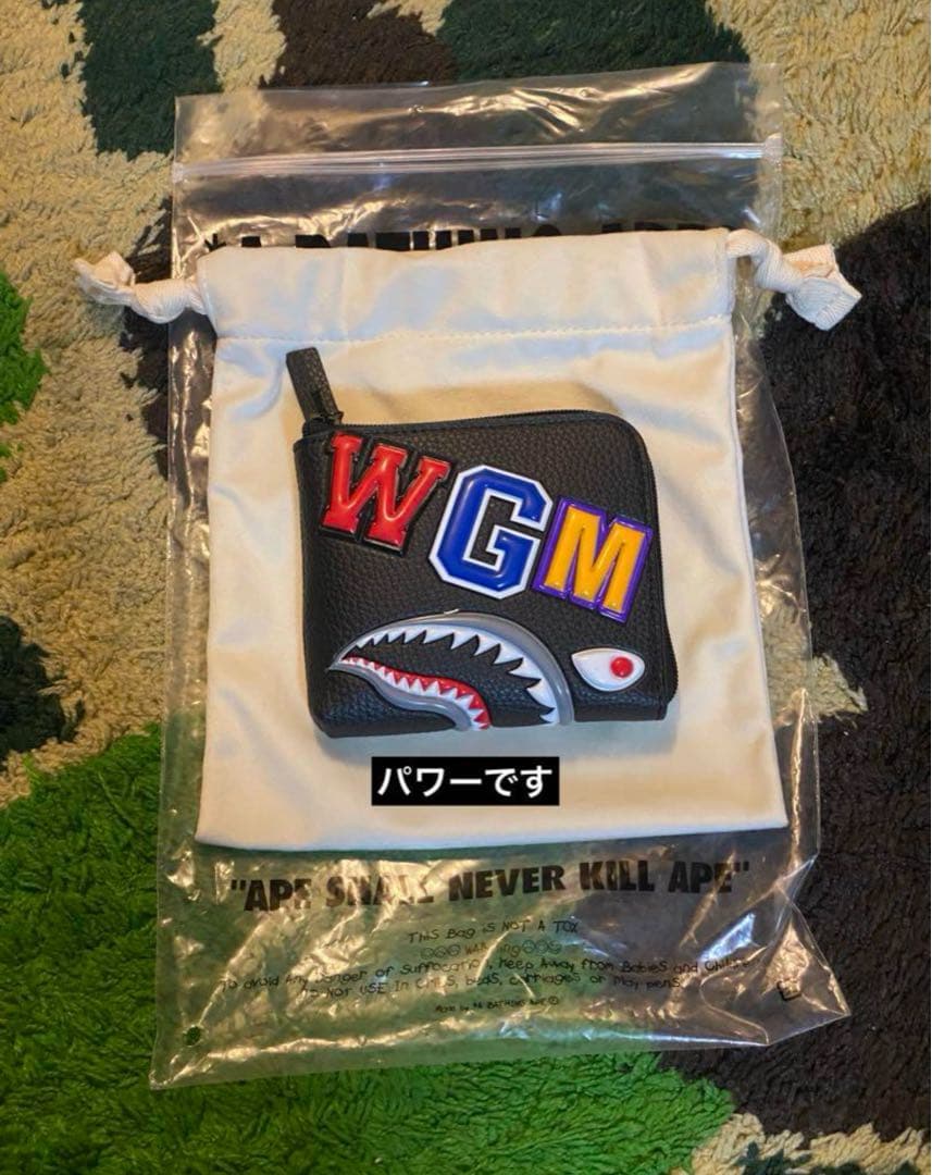 小物 BAPE SHARK MINI WALLET