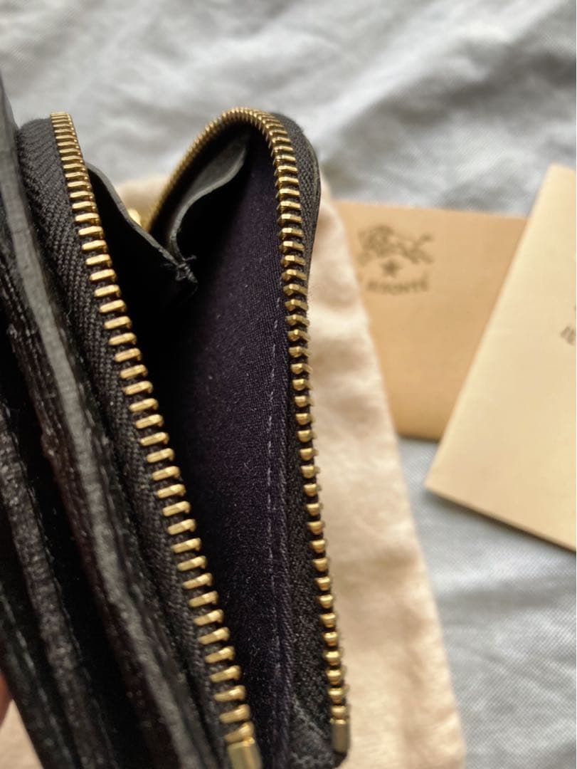 新品　イルビゾンテ　折りたたみ　財布　ブラック　ラウンドファスナー　ミニ