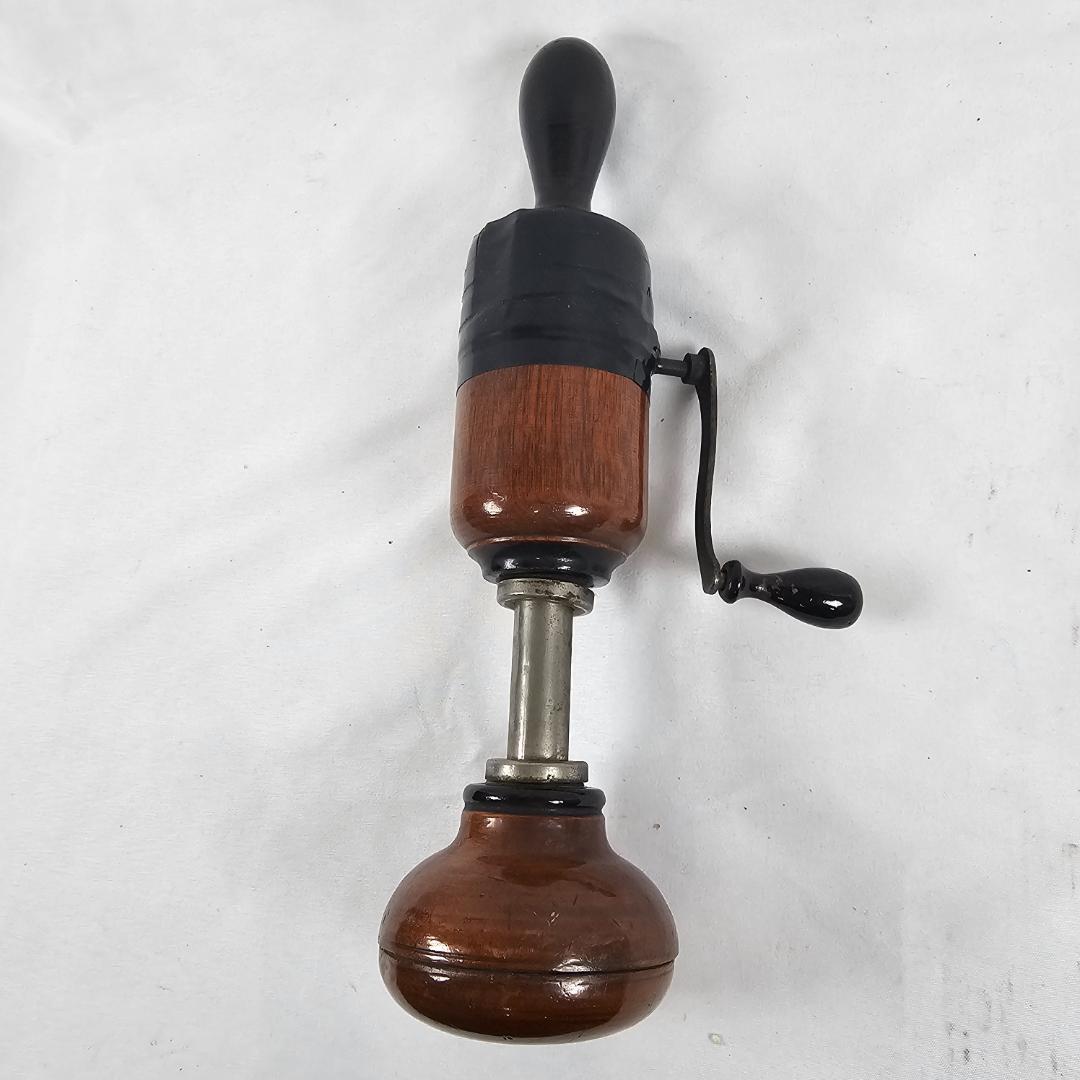 希少 アンティーク 手回し 按摩器 家庭用 最新式 木製 骨董