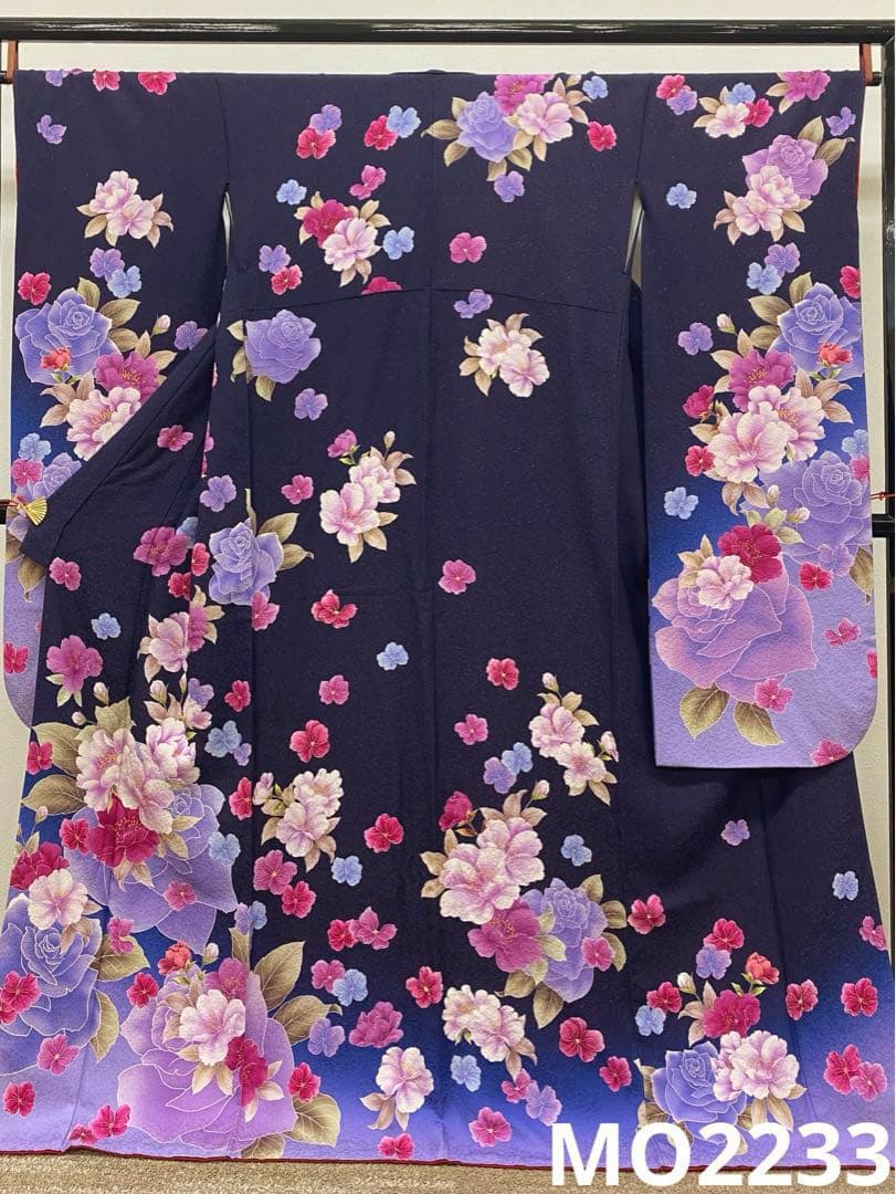 振袖 豪華 銀通し 紋意匠 身丈168cm パールトーン加工済