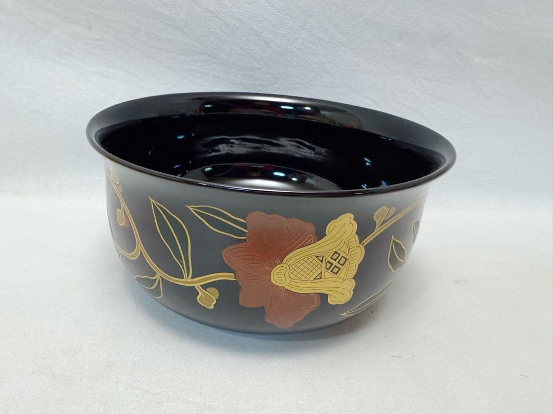 ほぼ未使用 茶道具 平安象彦 木製 長寛写 牡丹唐草 砂金袋形 喰籠菓子器 共箱