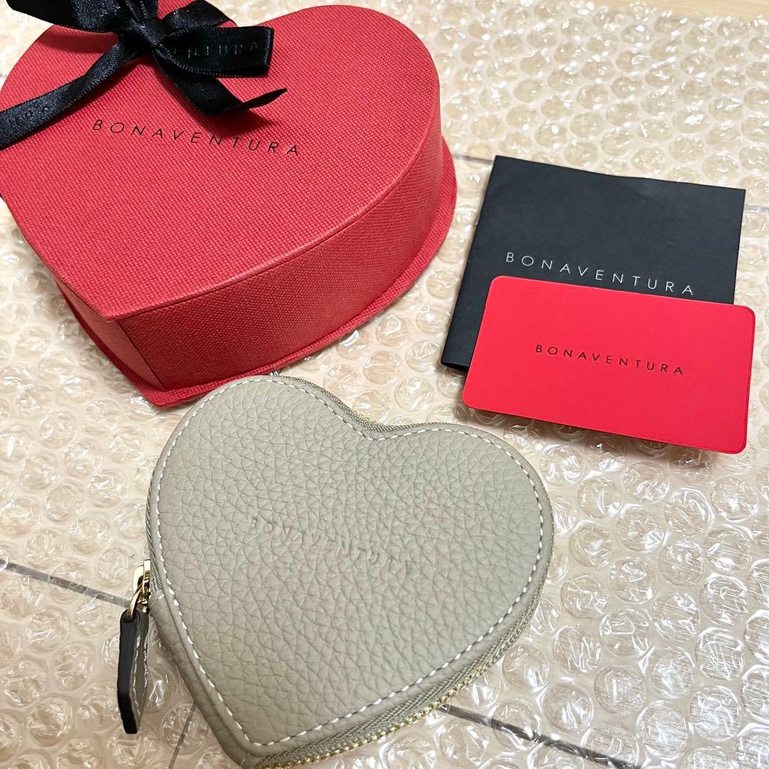 ボナベンチュラ ハート ケース グレージュ ベージュ 未使用