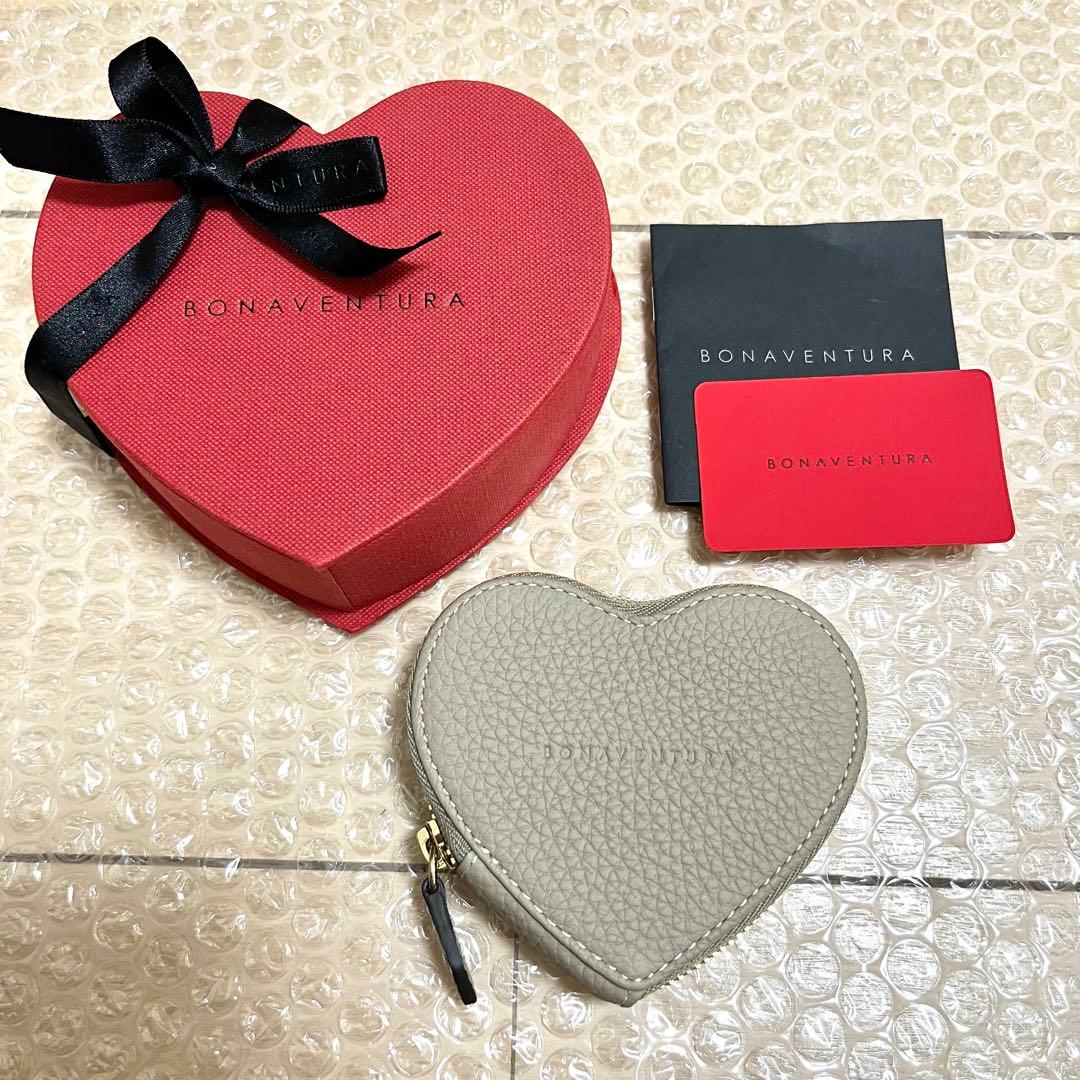 ボナベンチュラ ハート ケース グレージュ ベージュ 未使用