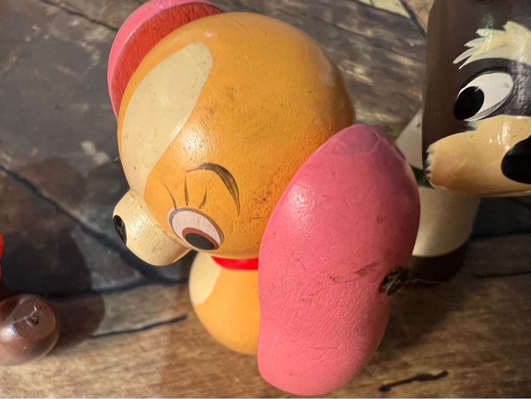 激レア 希少 ディズニー こけし セット 昭和レトロ 木製 人形 インテリア