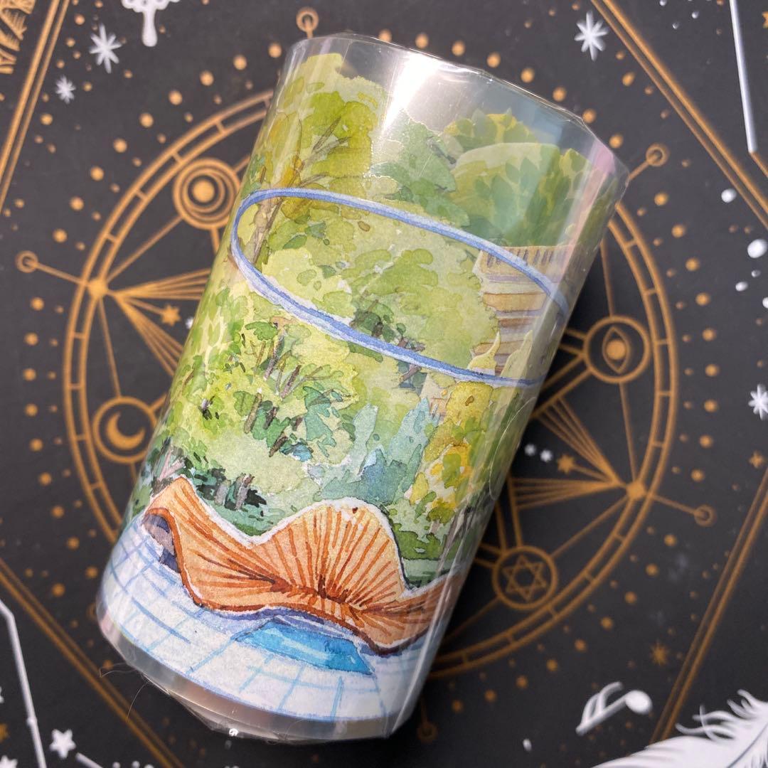 【B1】海外　10m巻　PET/貝殻光マスキングテープ　背景系/装飾系/動物系