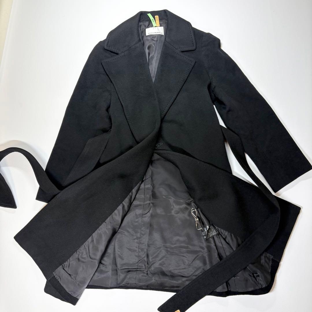 エムプルミエ カシミヤ100% ベルテッドロングコート