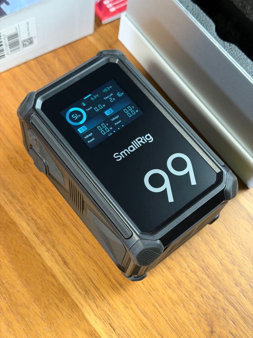 SmallRig X99 Vマウントバッテリー 防水/落下防止/防塵 USB-C