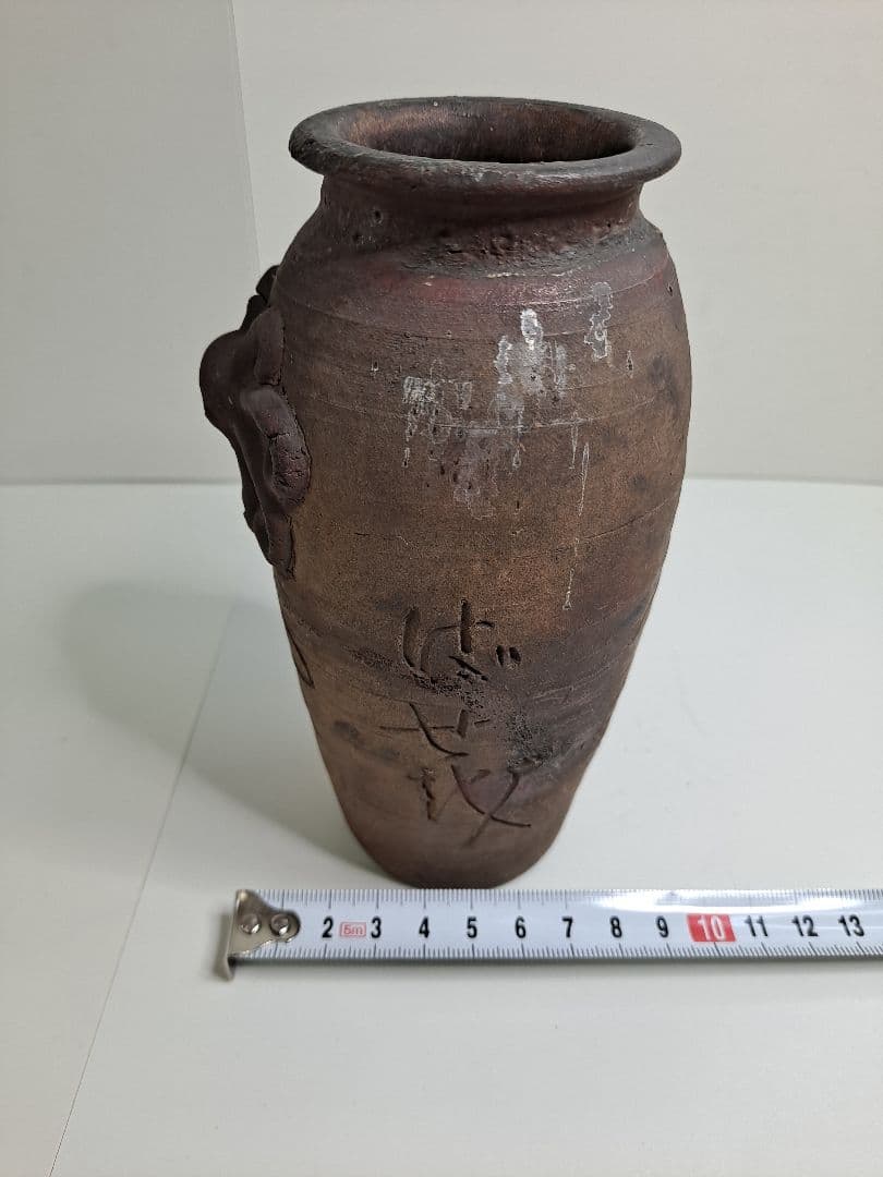 古備前 江戸幕末から明治 花瓶 置物 骨董 タコ型 時代物