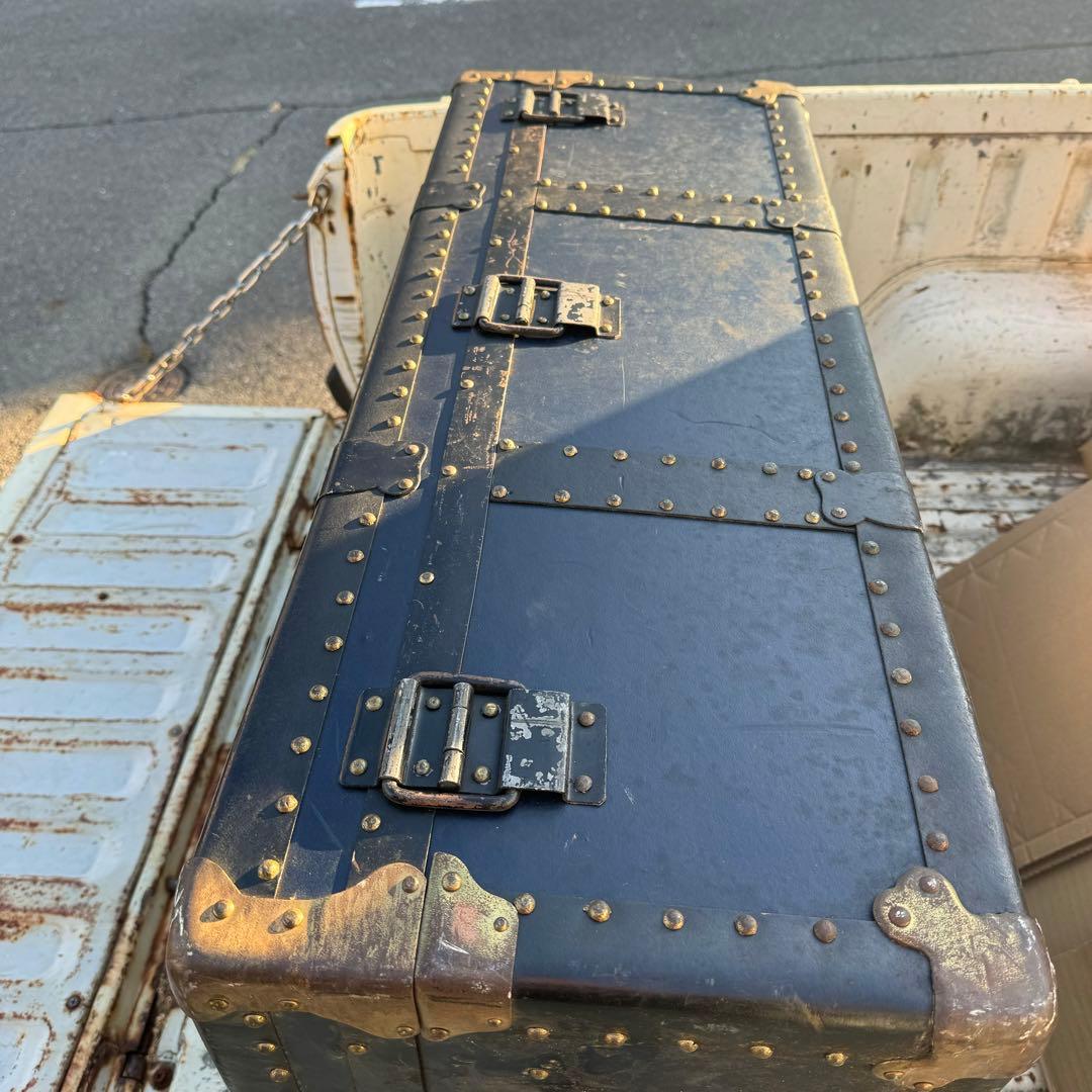 石川トランク製大型船舶トランク 海軍 戦前物？ヴィンテージ昭和レトロアンティーク