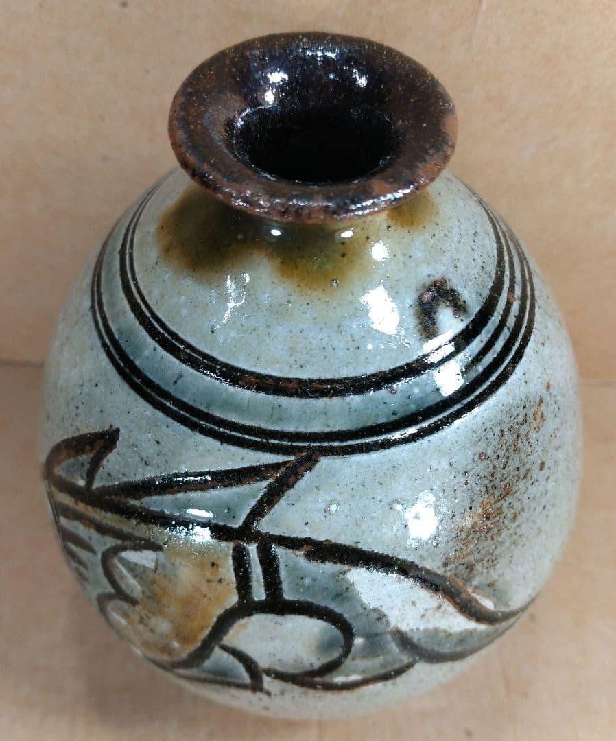 【本物保証】金城次郎 壷屋焼徳利(笑魚2匹) 共箱 人間国宝 壺屋焼 やちむん