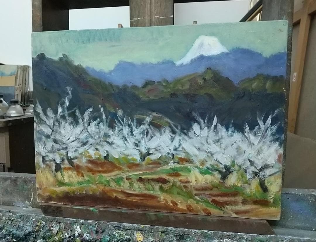 油絵「曽我梅林」 絵画  P8