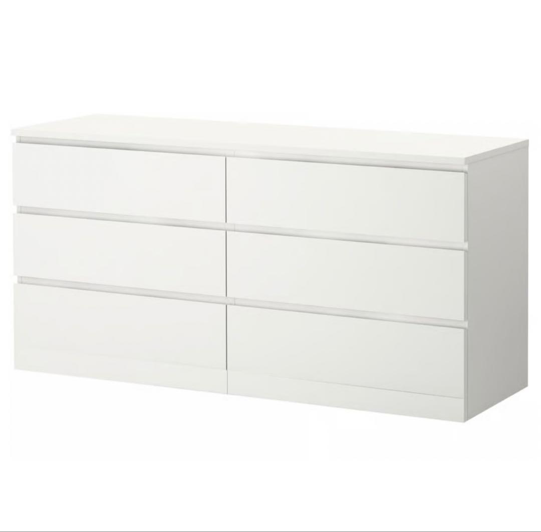 IKEA MALM（マルム）チェスト6段 ホワイト