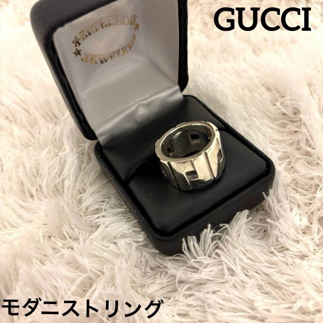 希少　GUCCI グッチ　モダリストリング　ヴィンテージ リング　指輪