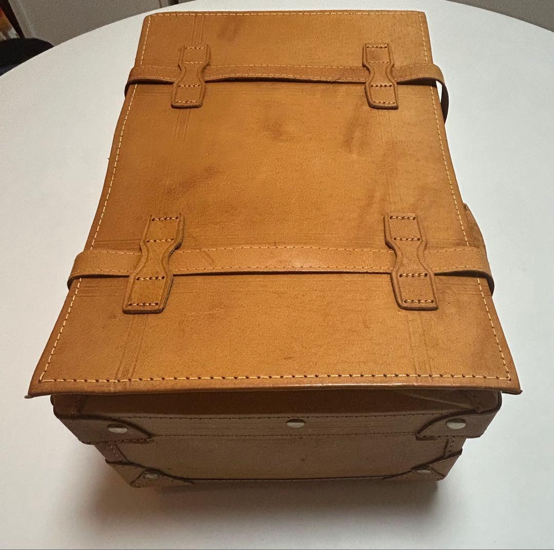 アサヒビール 本革 ミニトランク 旅行バッグ 5KJ98 アンティーク